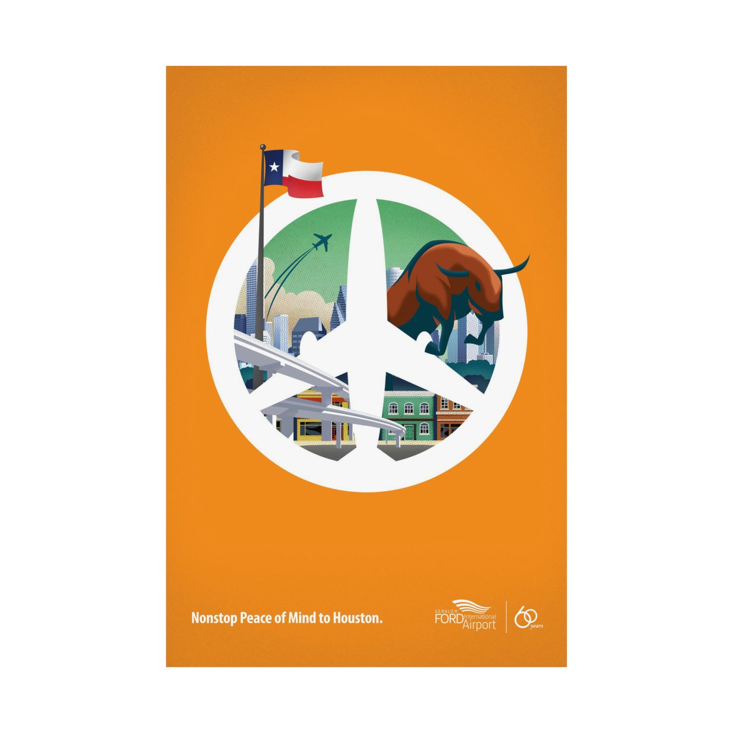 Houston, Texas, Destination Collection Poster