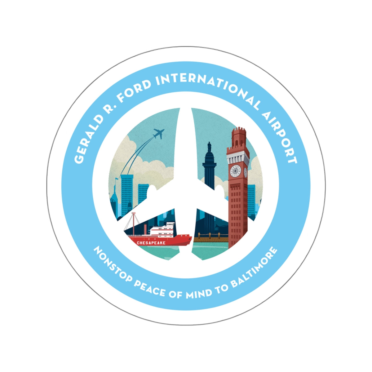 Baltimore, Maryland, Destination Collection Sticker