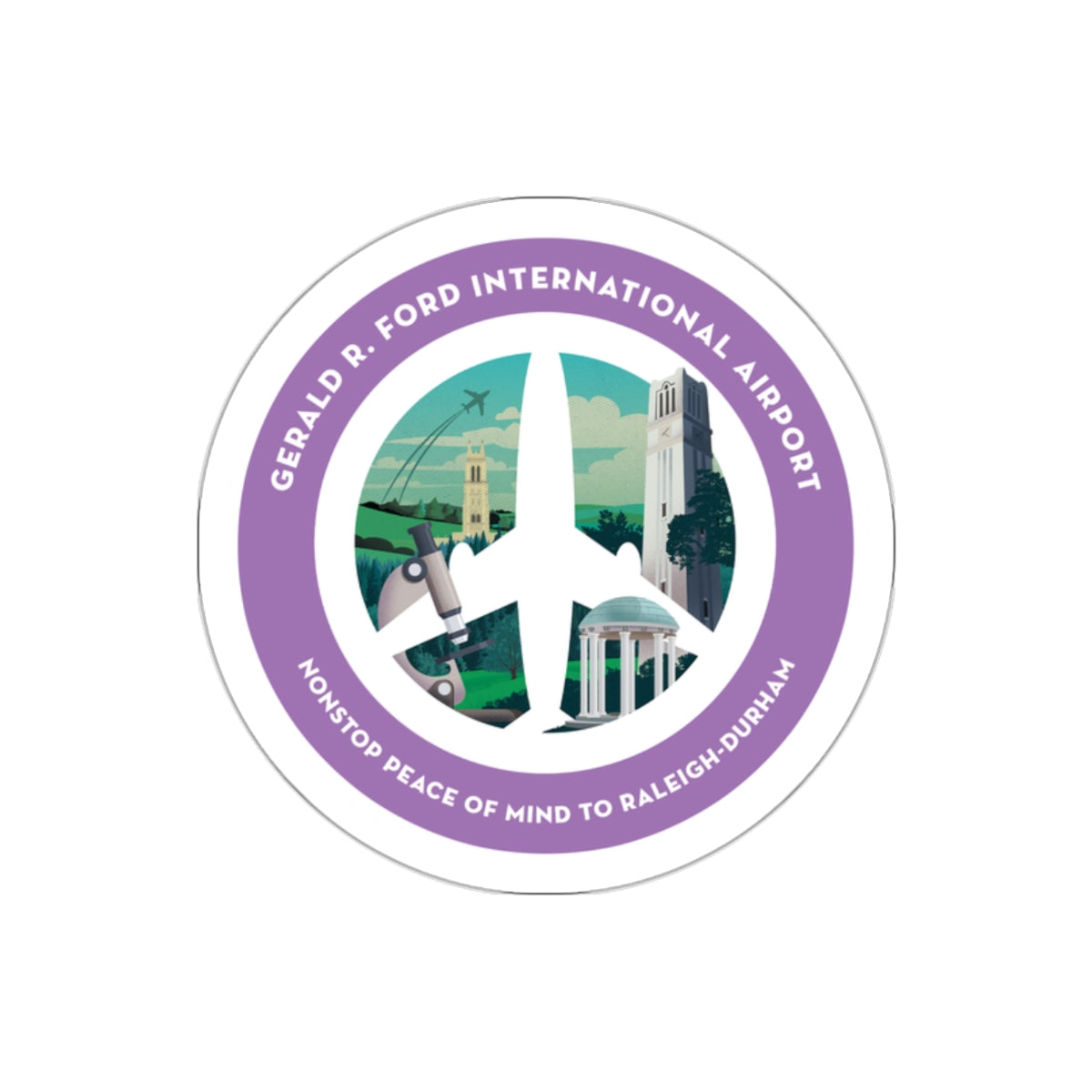 Raleigh-Durham, North Carolina, Destination Collection Sticker