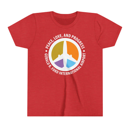 YOUTH Peace, Love, and Progress on Short Sleeve Tee