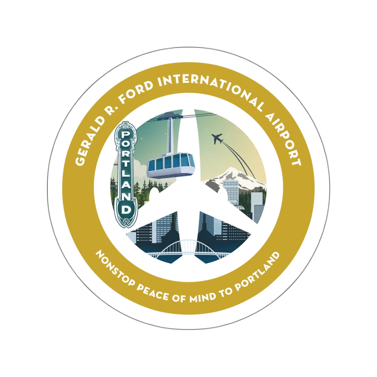 Portland, Oregon, Destination Collection Sticker