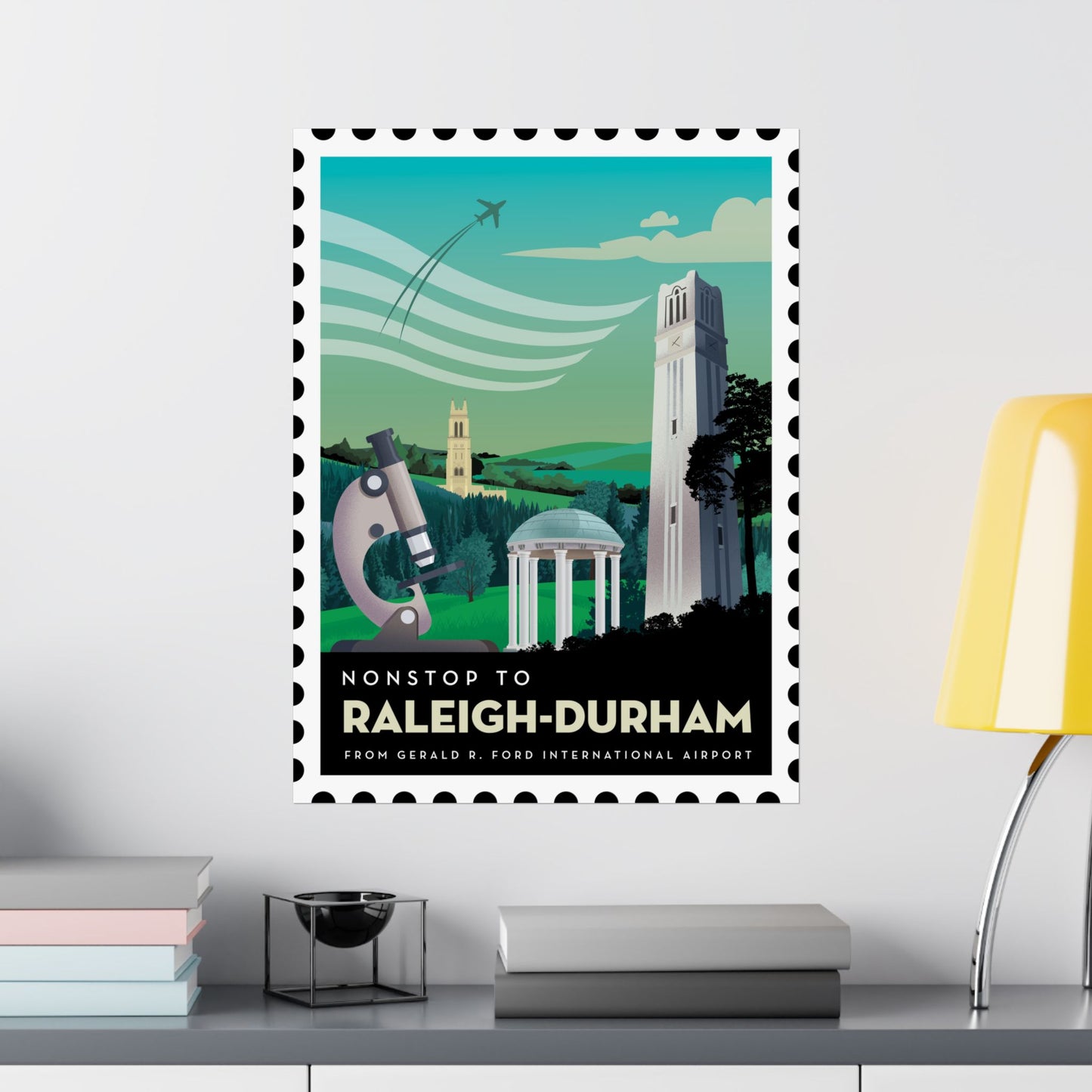 Raleigh-Durham, North Carolina, Destination Collection Poster