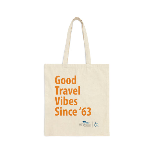 Good Travel Vibes Since '63 Cotton Canvas Tote Bag