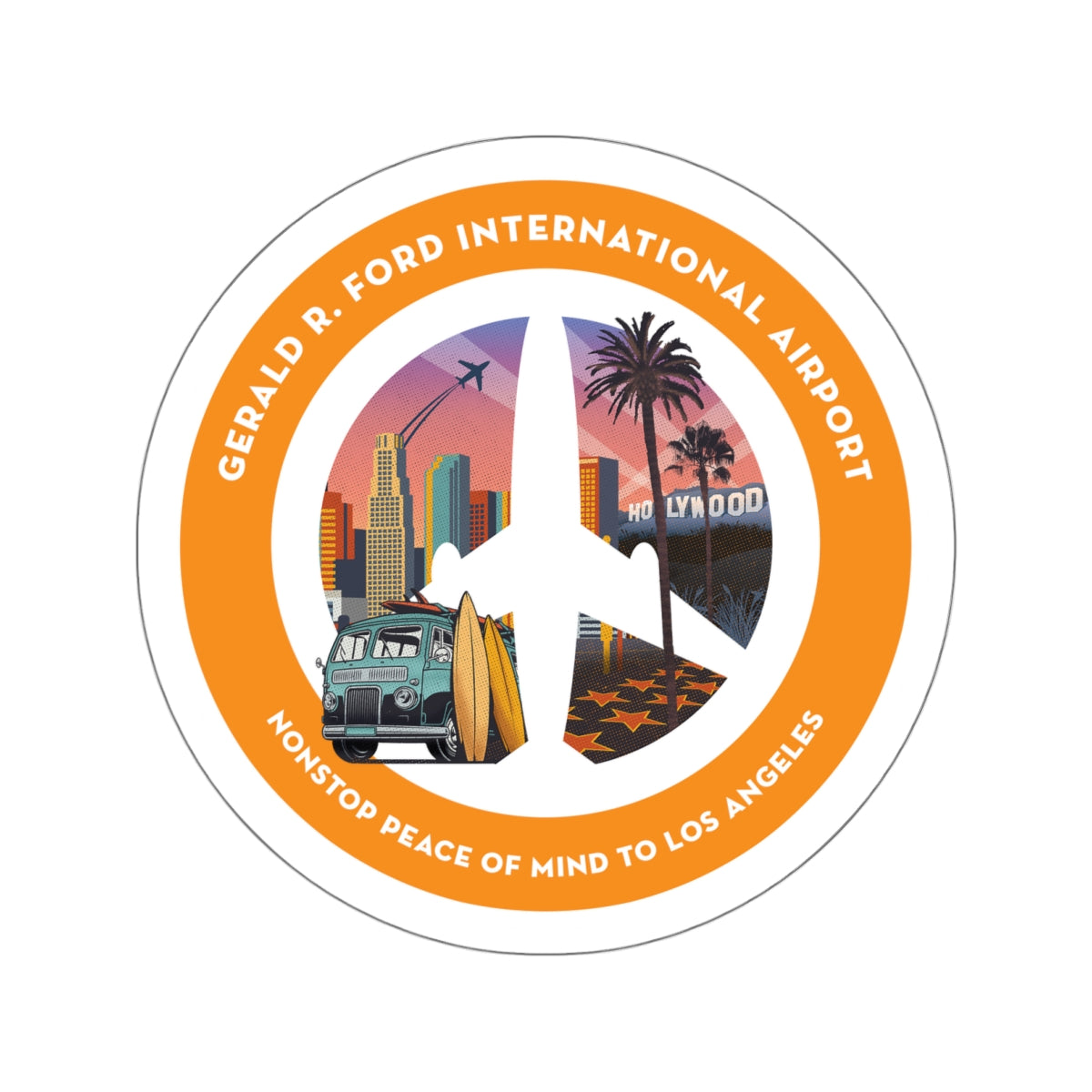 Los Angeles, California, Destination Collection Sticker