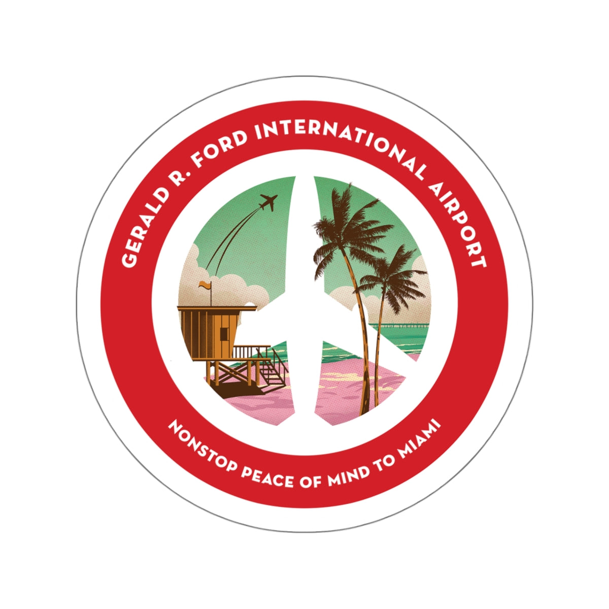 Miami, Florida, Destination Collection Sticker