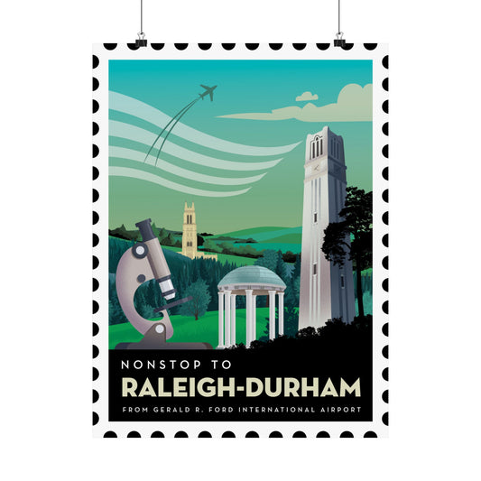Raleigh-Durham, North Carolina, Destination Collection Poster
