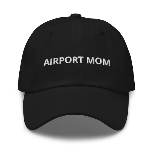 Airport Mom Embroidered Hat (Black/Navy)