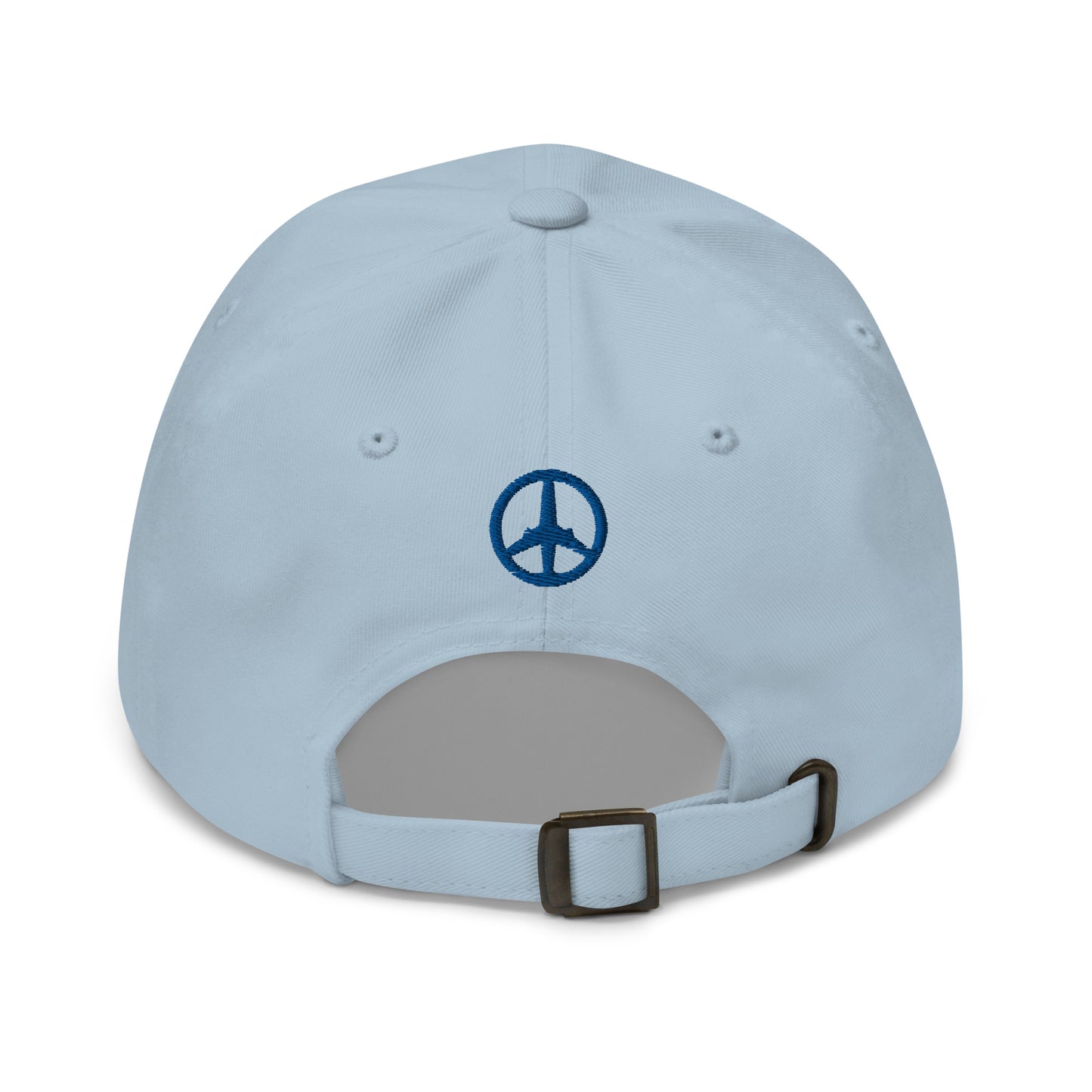 Airport Dad Embroidered Hat (White/Light Blue)