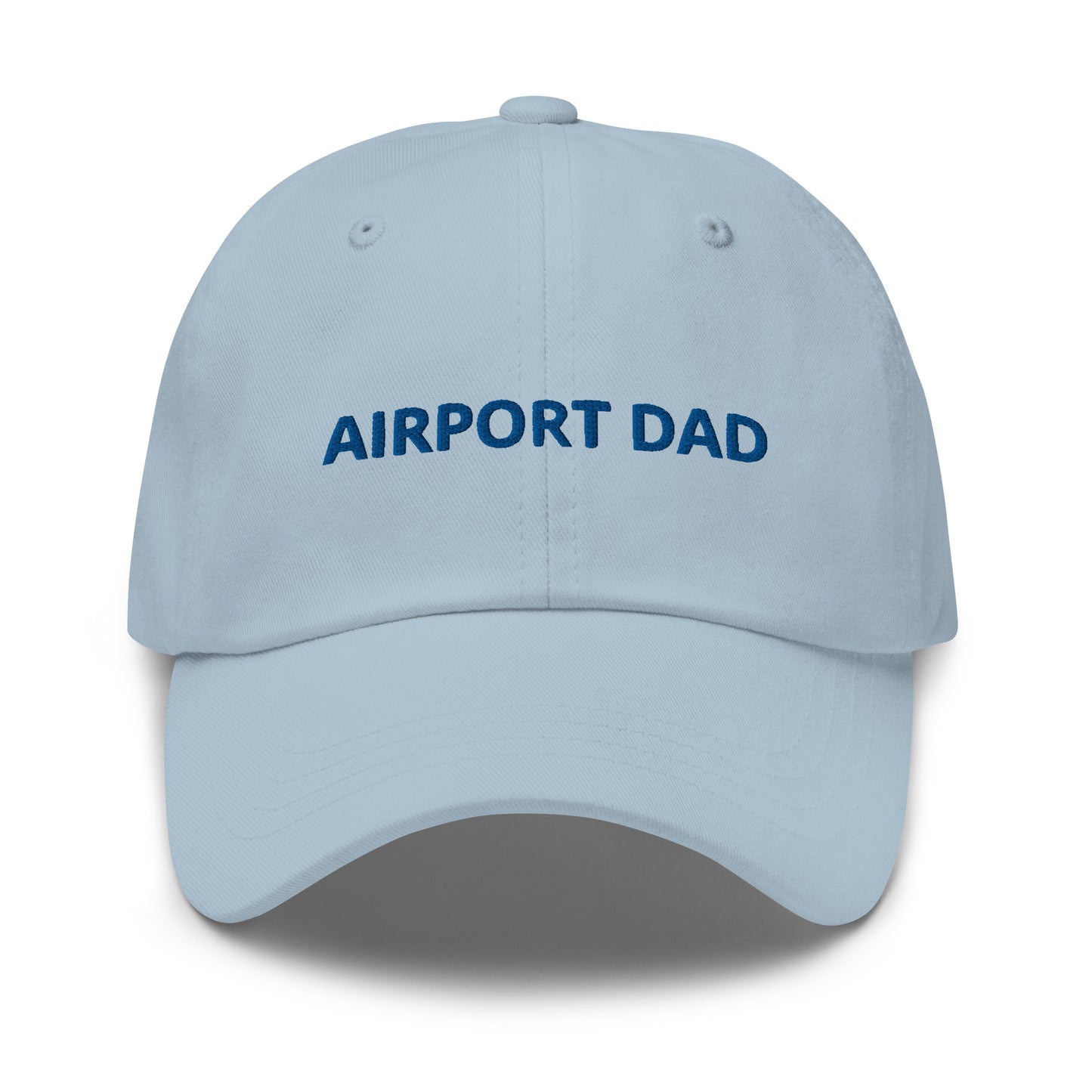 Airport Dad Embroidered Hat (White/Light Blue)