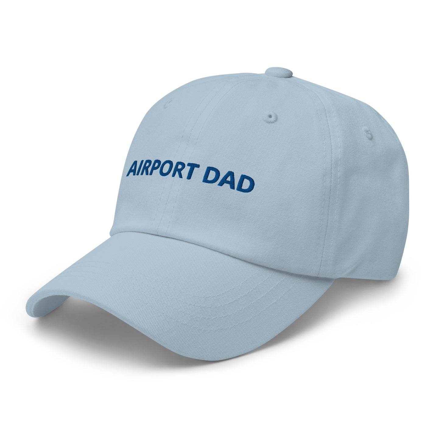 Airport Dad Embroidered Hat (White/Light Blue)