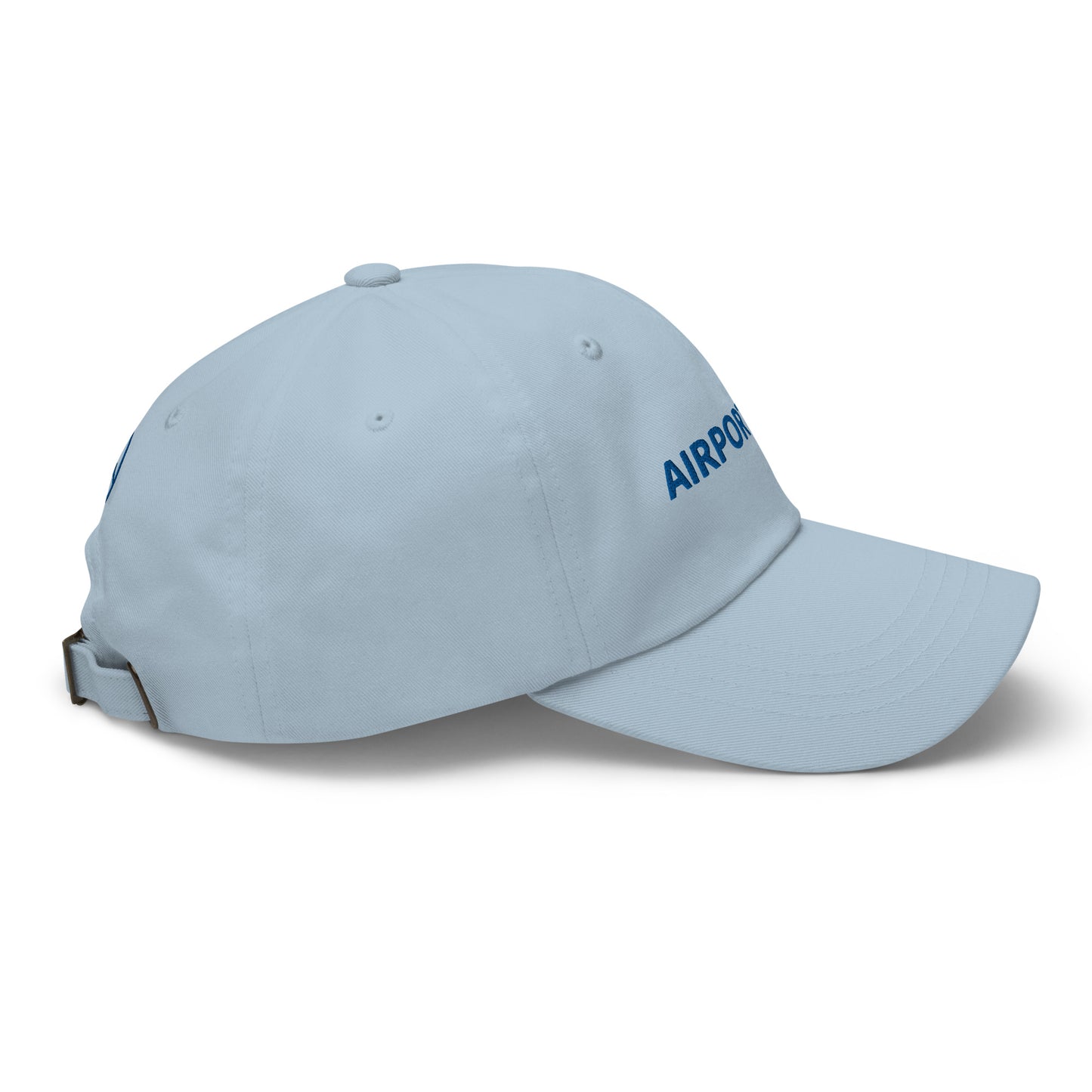 Airport Dad Embroidered Hat (White/Light Blue)