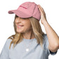 Airport Mom Embroidered Hat (Pink/White)