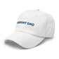 Airport Dad Embroidered Hat (White/Light Blue)