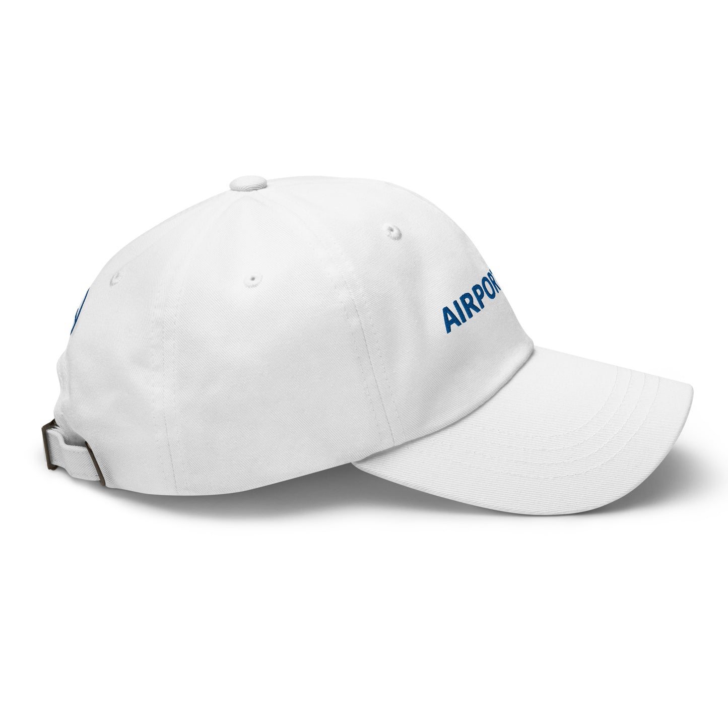 Airport Dad Embroidered Hat (White/Light Blue)