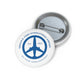 Peace of Mind Logo White Pin Button