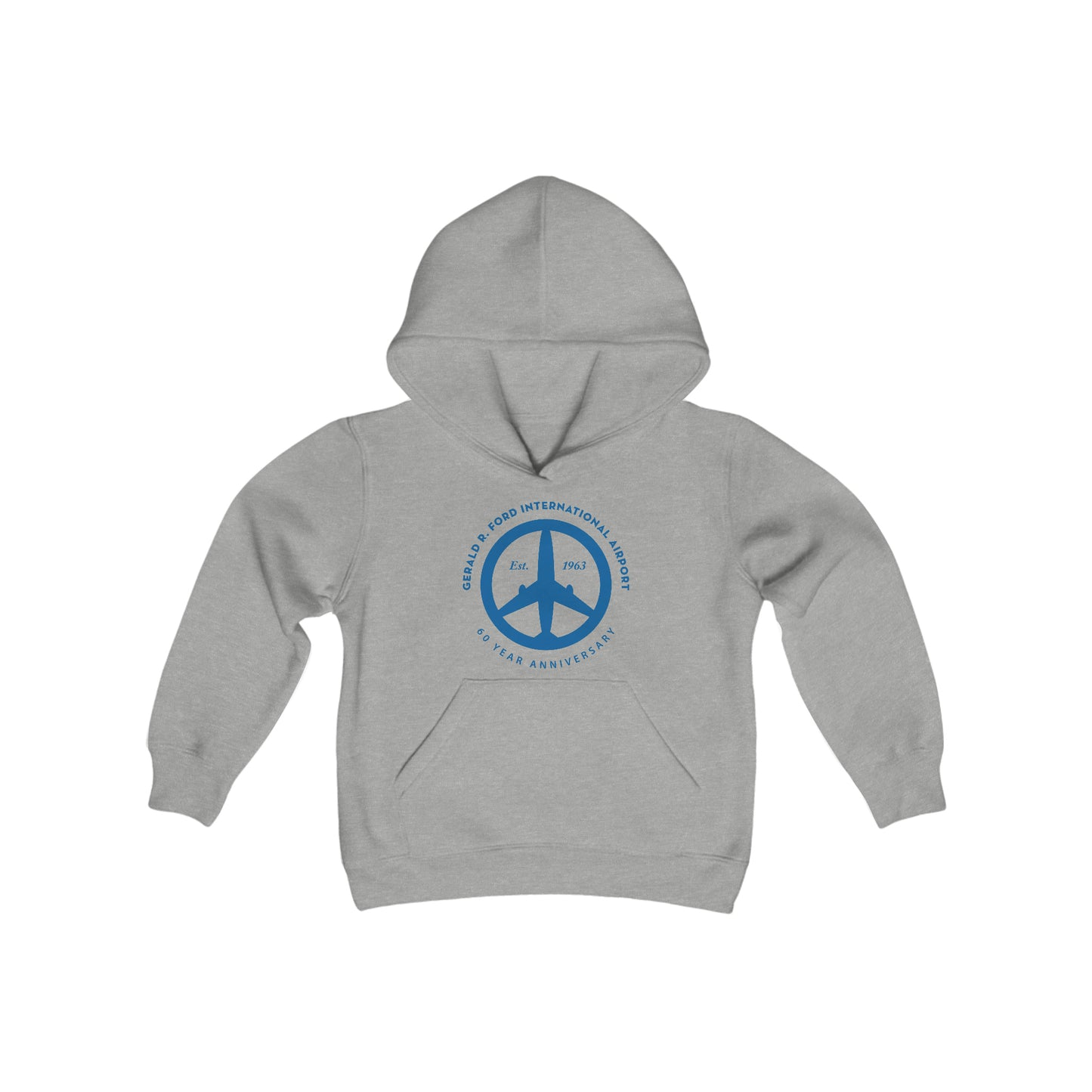 YOUTH Peace of Mind Logo on Heavy Blend Hooded Sweatshirt