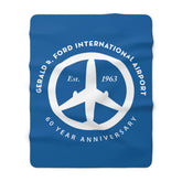 60th Anniversary Logo on 60" x 80" Sherpa Fleece Blanket
