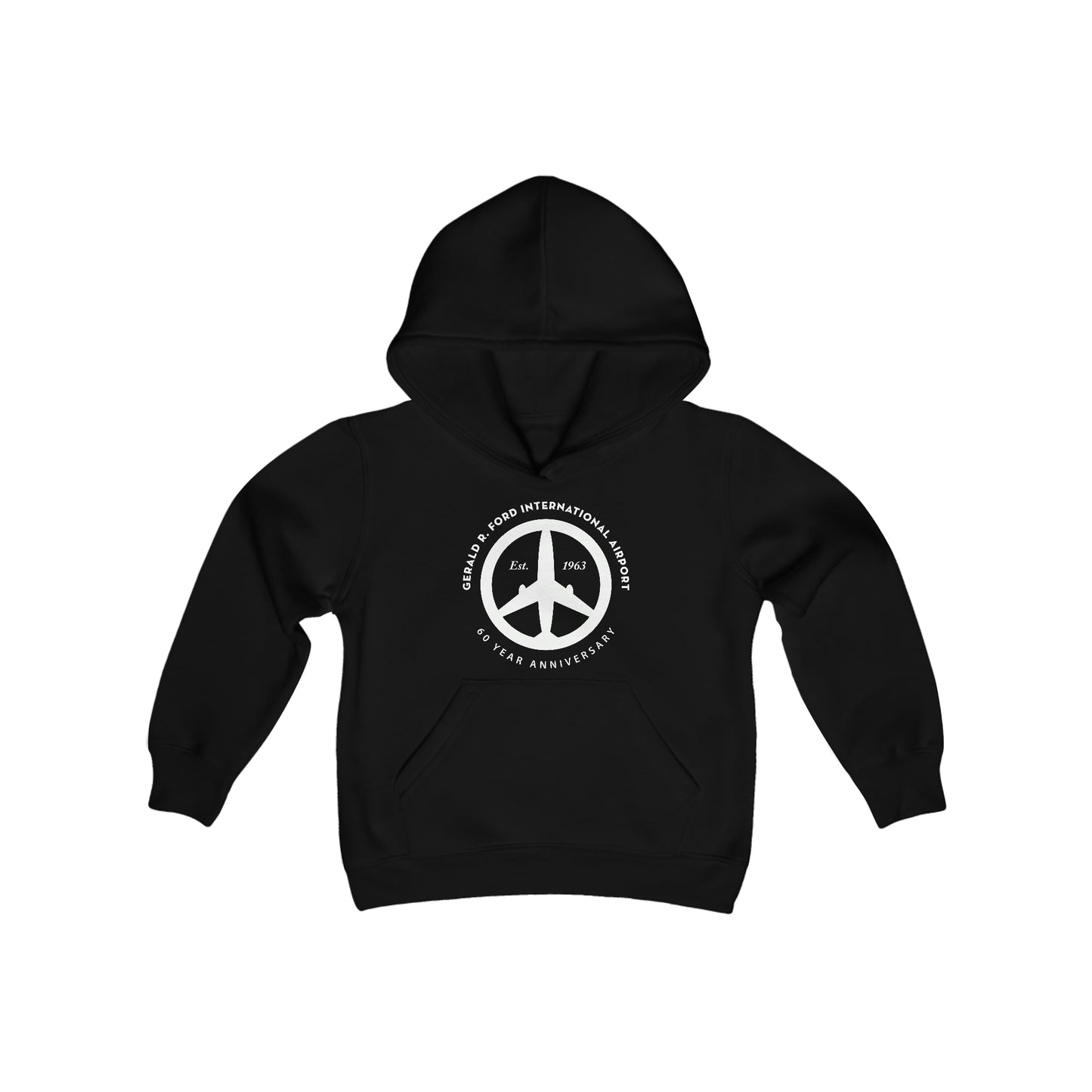 YOUTH Peace of Mind Logo on Heavy Blend Hooded Sweatshirt