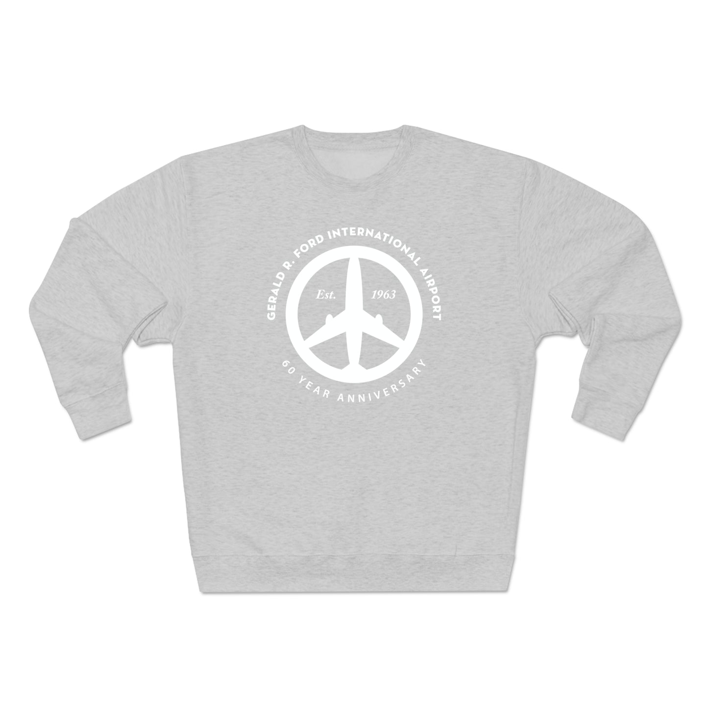 Peace of Mind Logo CENTER on Unisex Premium Crewneck Sweatshirt