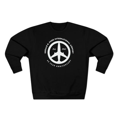 Peace of Mind Logo CENTER on Unisex Premium Crewneck Sweatshirt