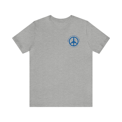 Peace of Mind Logo CORNER on Unisex Jersey Short Sleeve Tee