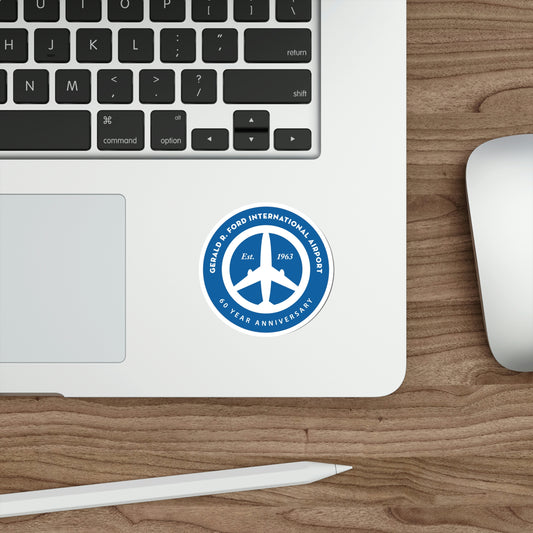 Peace of Mind Logo on Blue Background 3-inch Die-Cut Sticker
