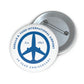 Peace of Mind Logo White Pin Button