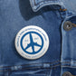 Peace of Mind Logo White Pin Button