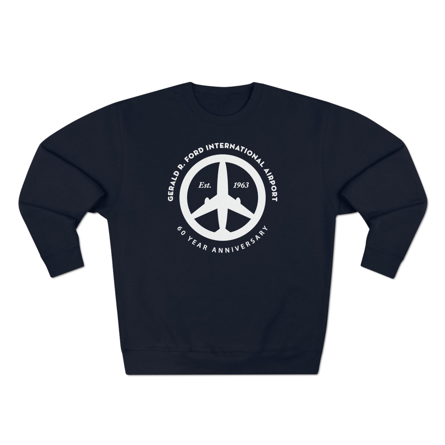 Peace of Mind Logo CENTER on Unisex Premium Crewneck Sweatshirt